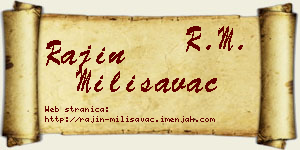Rajin Milisavac vizit kartica
